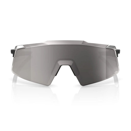 RIDE 100% Aerocraft Sunglasses - Gloss Negre Chrome / HiPER Silver Mirror Lens