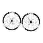 ENVE Foundation AR 40 Disc Wheelset - Black/White Decals — complete front and rear wheelset