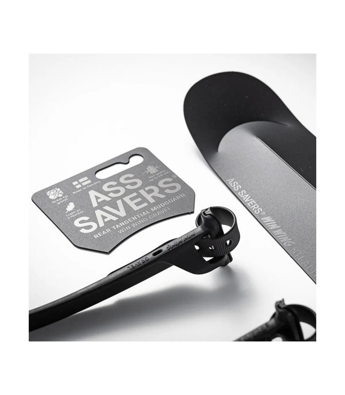 ASS SAVERS Win Wing 2 Gravel Rear Mudguard Stealth - Black