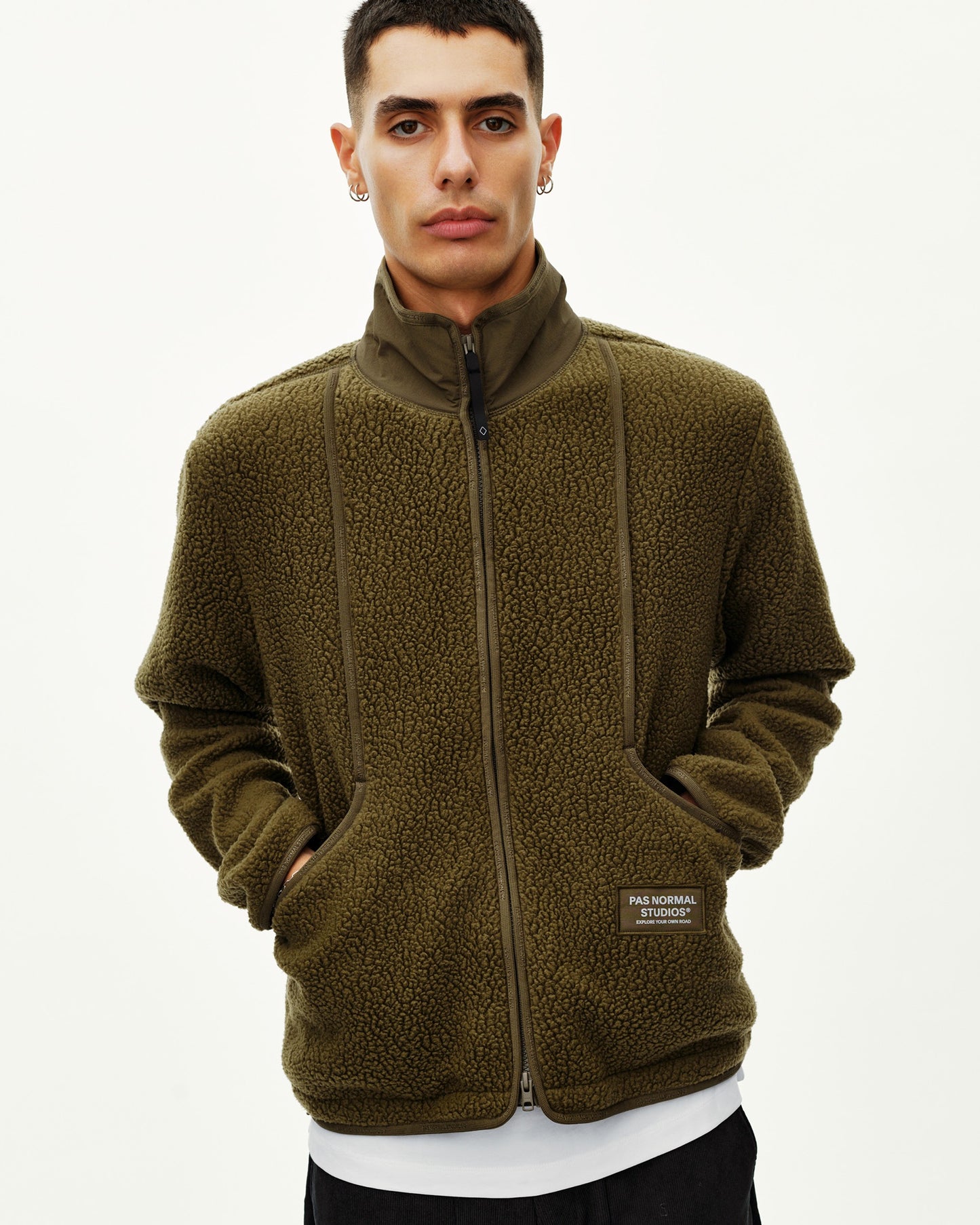 PAS NORMAL STUDIOS Off Race Pile Chaqueta polar - Deep Olive