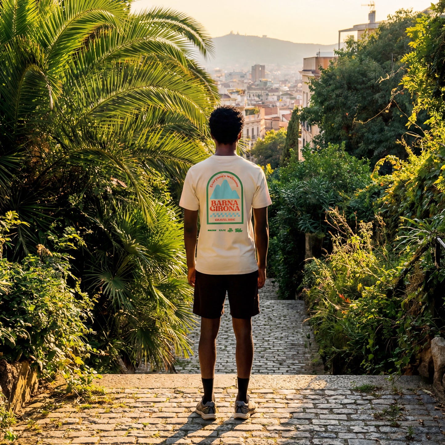 VELODROM Barcelona Girona Gravel Ride Tshirt - Off Wit