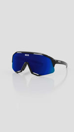 KOO Demos Eyewear Black/Blue - Blue Sky Mirror Lens