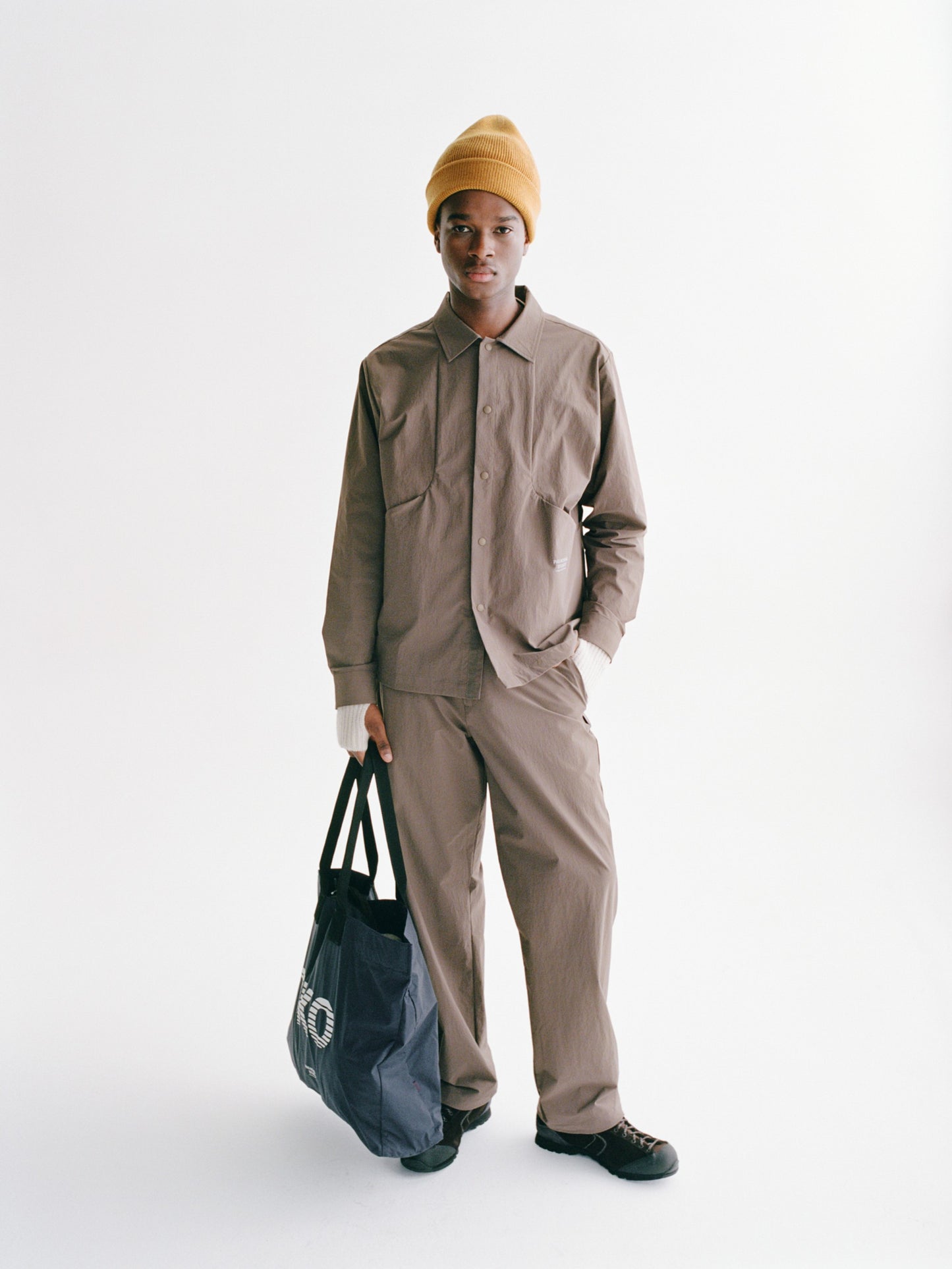 PAS NORMAL STUDIOS Off Race Tech Overshirt - Ash Brown