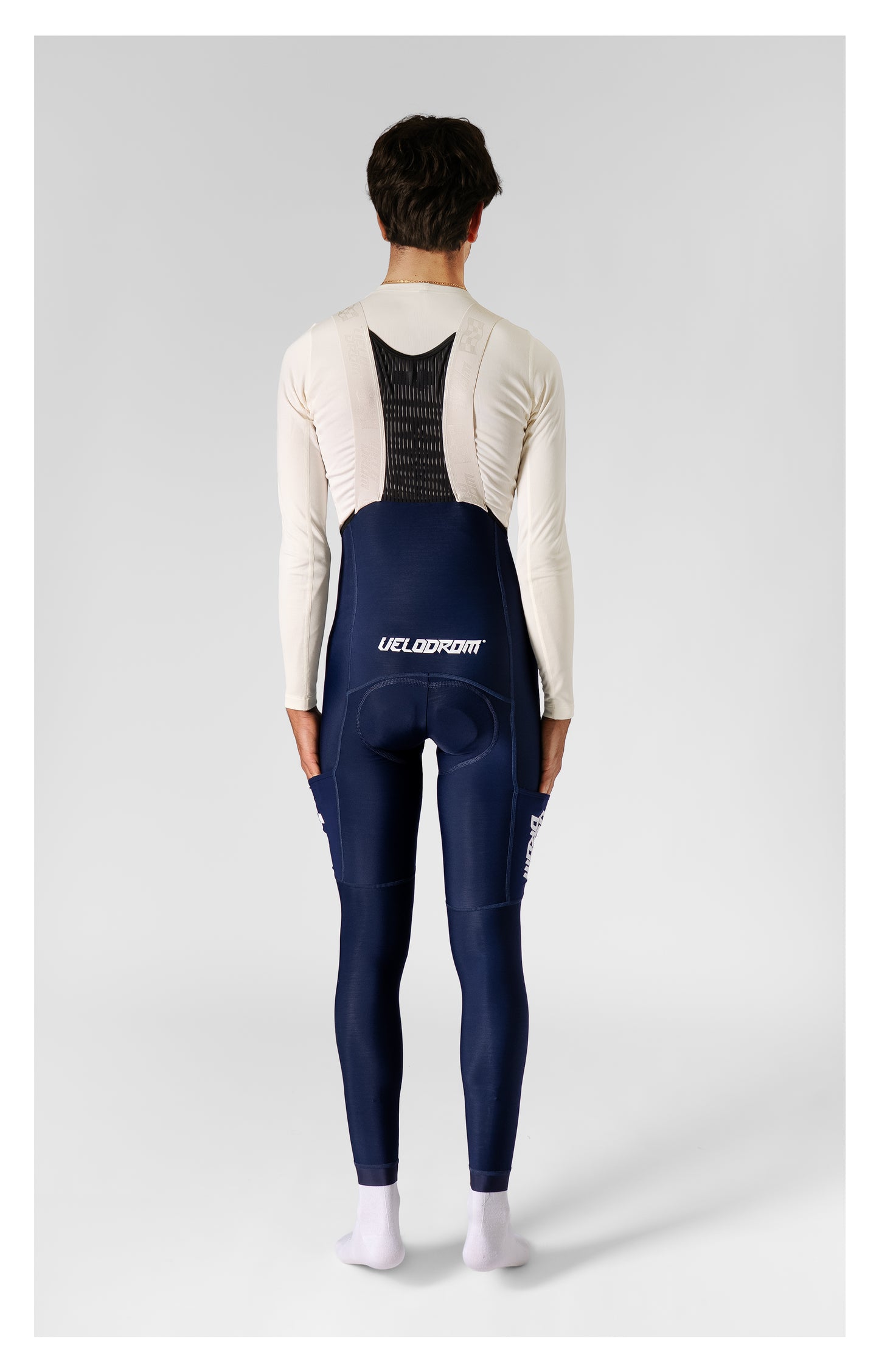 VELODROM RaceDay 3.0 Salopette lunga cargo termica - Navy/White