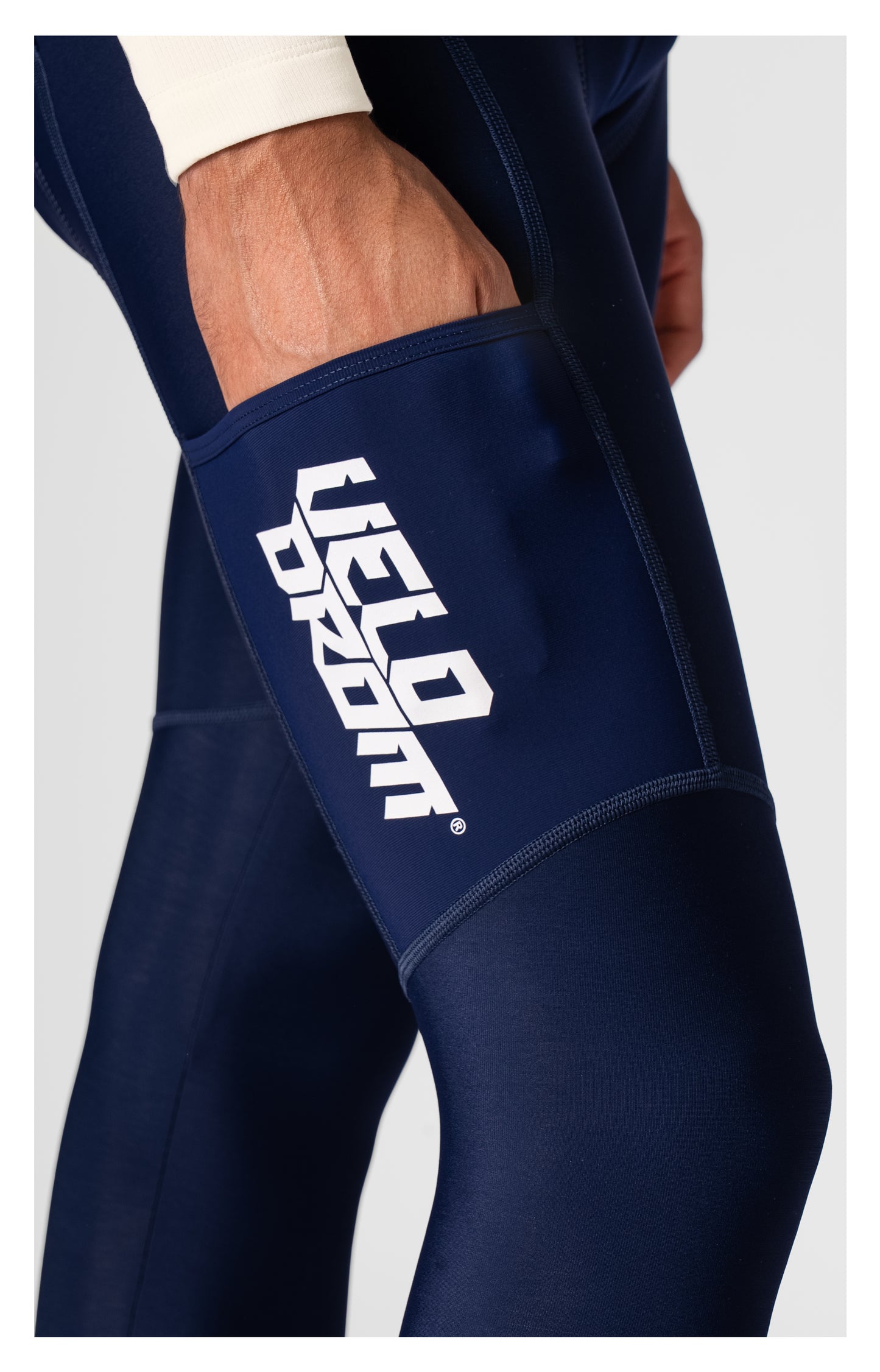 VELODROM RaceDay 3.0 Salopette lunga cargo termica - Navy/White