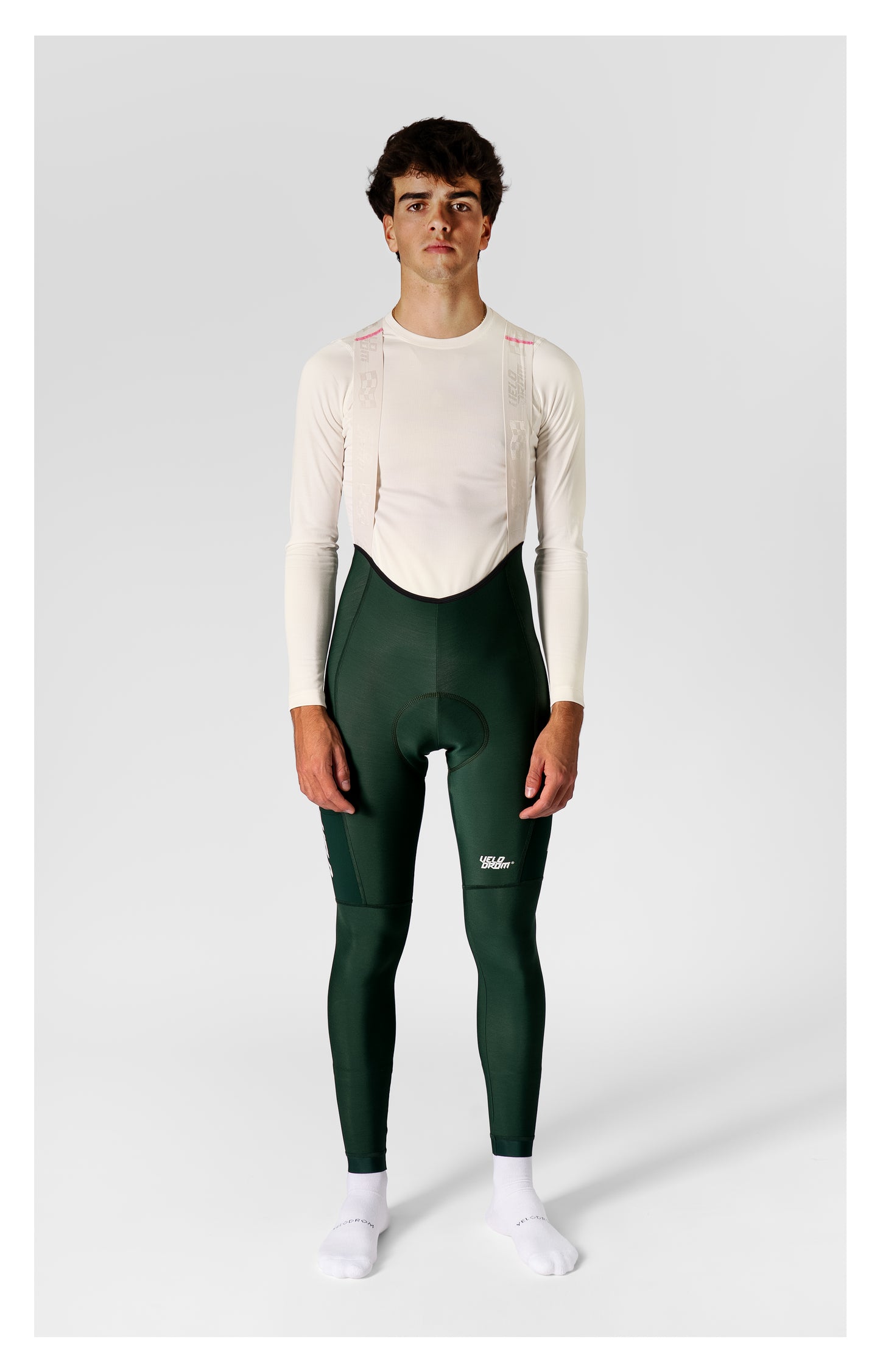 VELODROM RaceDay 3.0 Thermal Cargo Bib Tights  - Pine Groove/White