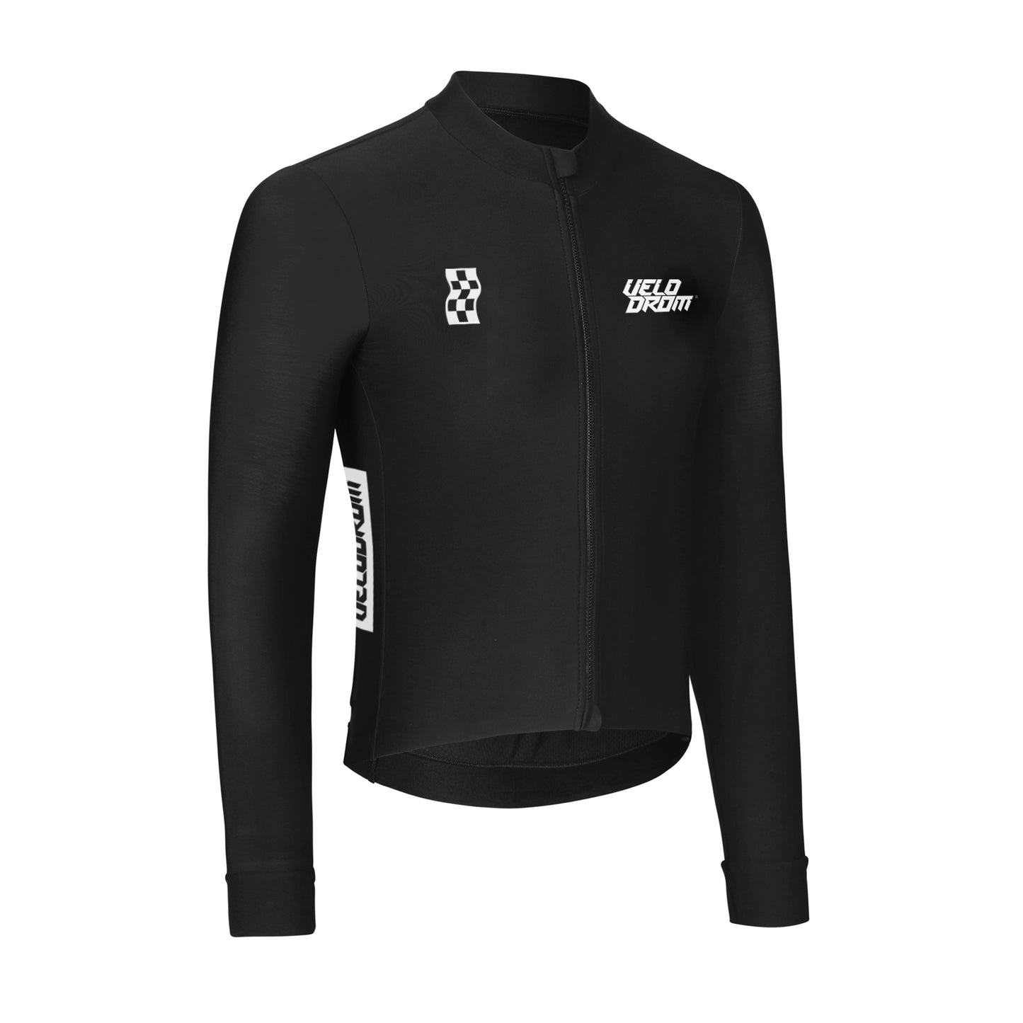 VELODROM RaceDay Thermal Langarmtrikot 2.0 - Schwarz/Weiß