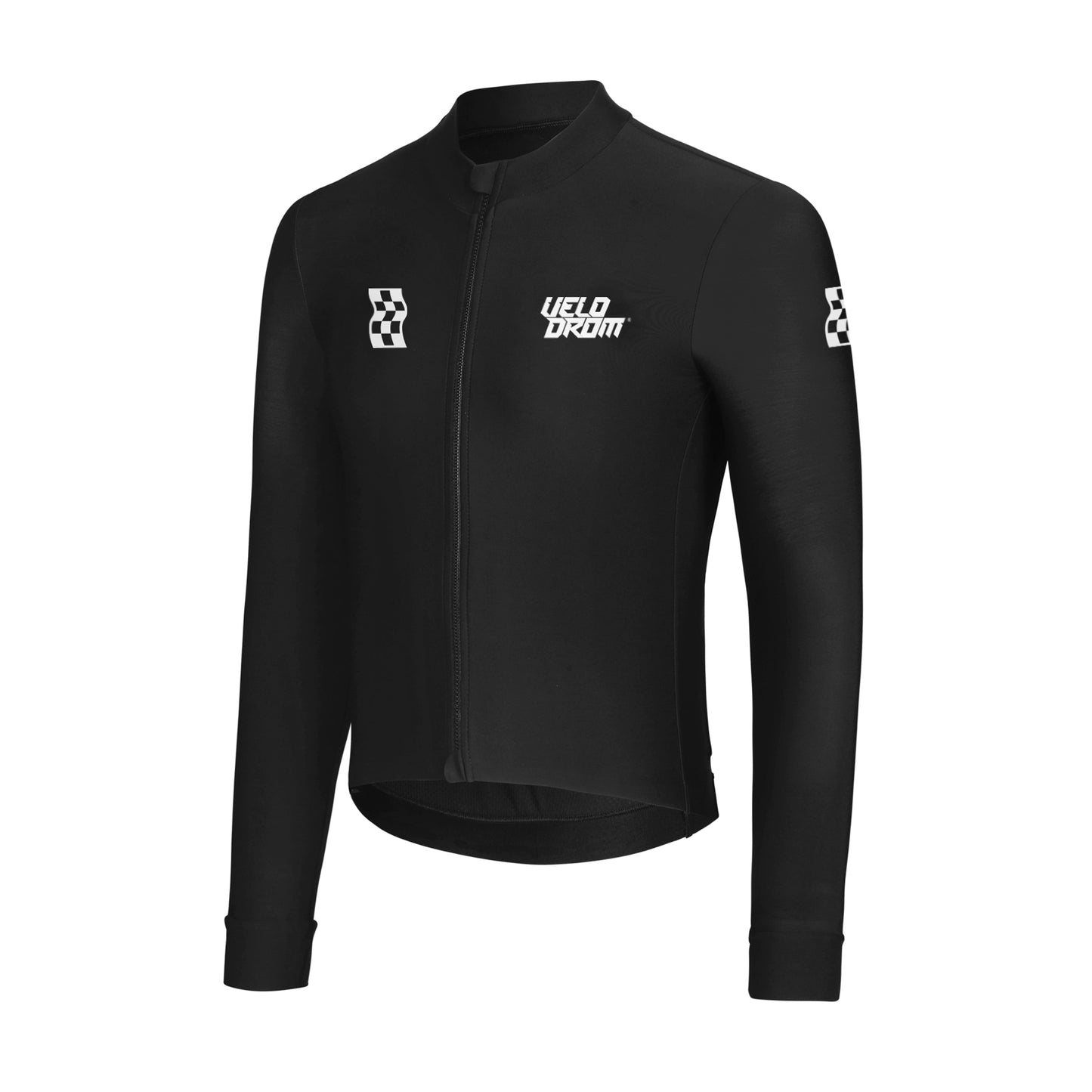 VELODROM RaceDay Thermal Langarmtrikot 2.0 - Schwarz/Weiß
