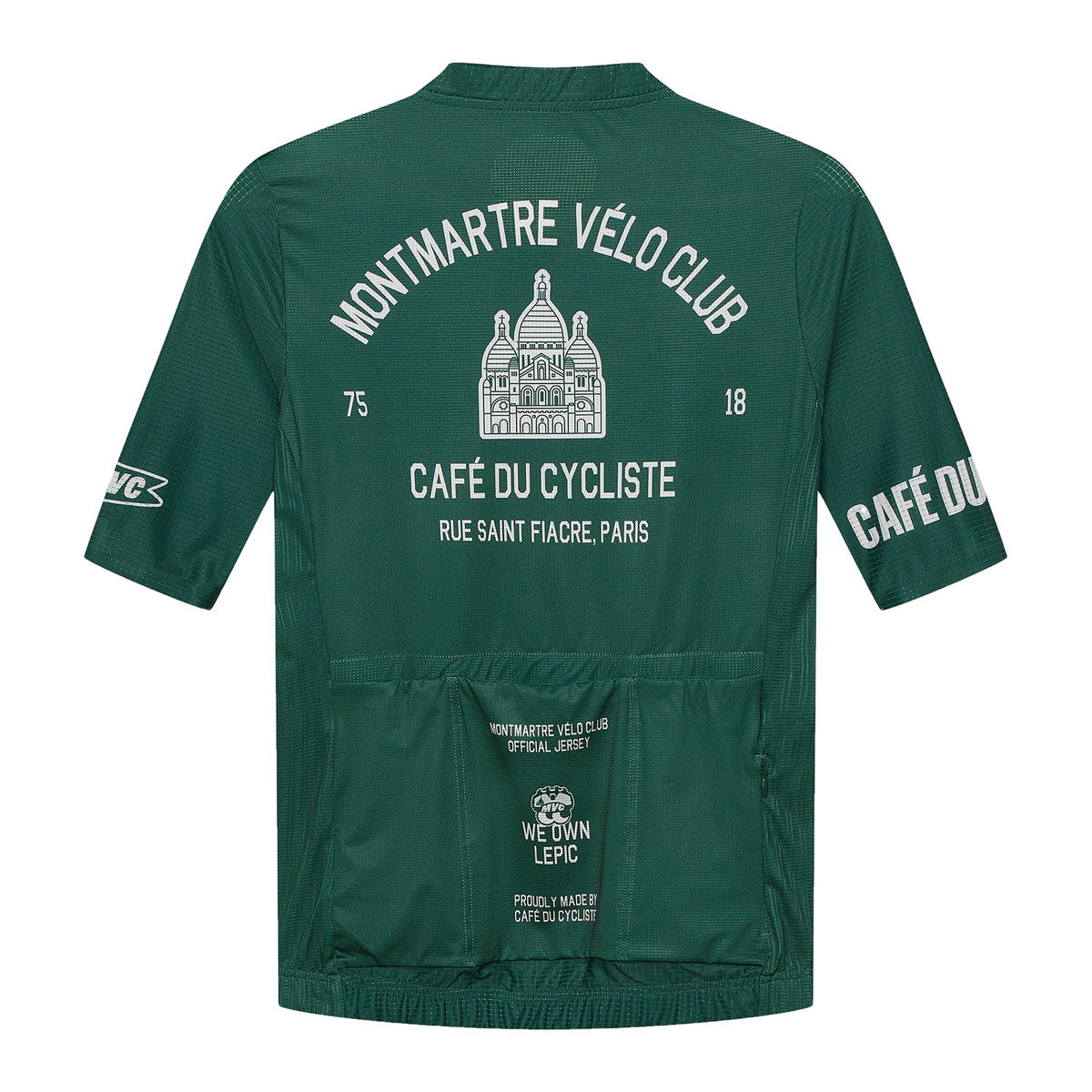 CAFÉ DU CYCLISTE Bergida MVC Jersey  - Dark Green