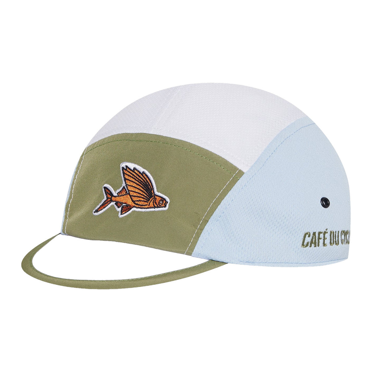 CAFE DU CYCLISTE Gravel Summer Cap - Khaki Ice Blue