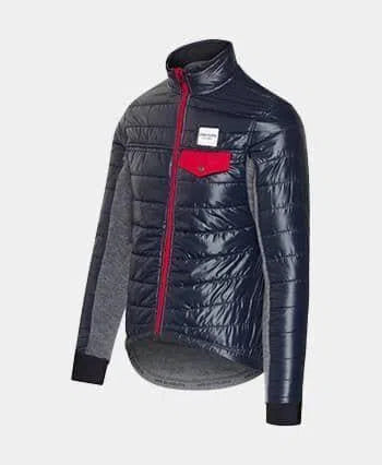 CAFE DU CYCLISTE Albertine Thermal Jacket - Navy-Jackets-