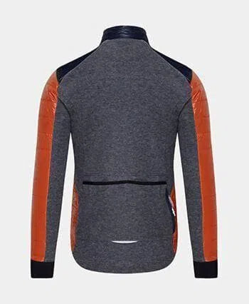 CAFE DU CYCLISTE Albertine Thermal Jacket - Orange/Navy-Jackets-