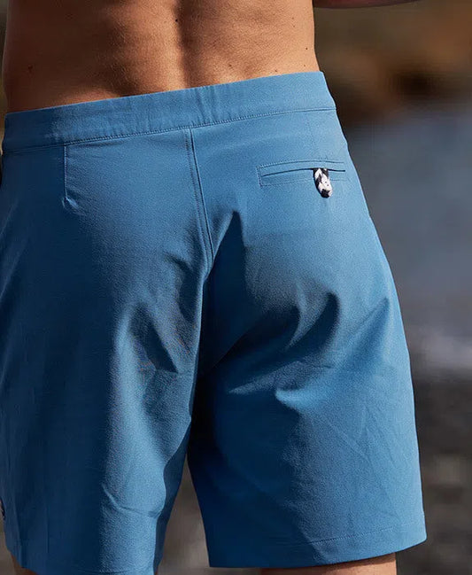CAFE DU CYCLISTE Amandine Swim Shorts - Blue Clair-Swimwear-