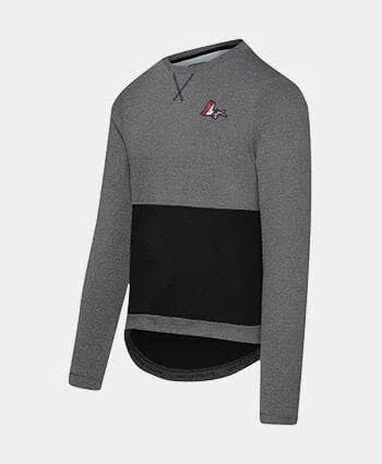 CAFE DU CYCLISTE Angele Long Sleeve Jersey - Grey Black-Long Sleeve Jerseys-