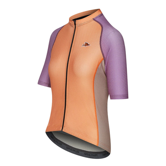 CAFE DU CYCLISTE Annette Women Jersey - Dutch Coral Glycine-Women Jerseys-