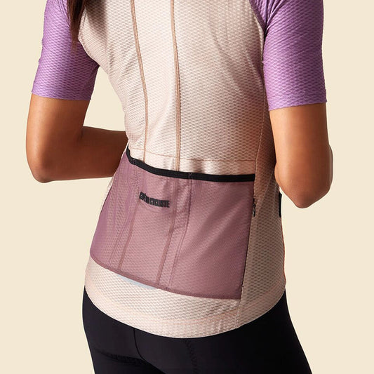 CAFE DU CYCLISTE Annette Women Jersey - Dutch Coral Glycine-Women Jerseys-