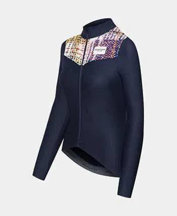 CAFE DU CYCLISTE Clemence Women Long Sleeve Jersey - Navy-Women Long Sleeve Jerseys-