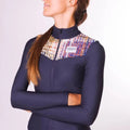 CAFE DU CYCLISTE Clemence Women Long Sleeve Jersey - Navy-Women Long Sleeve Jerseys-