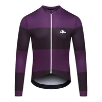 CAFE DU CYCLISTE Constance Midweight Long Sleeve Jersey - Black/Quetsche
