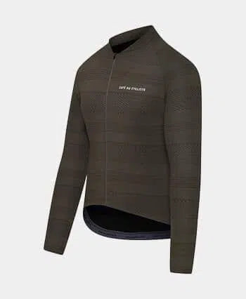 CAFE DU CYCLISTE Corinne Long Sleeve Jersey - Moss Green-Long Sleeve Jerseys-