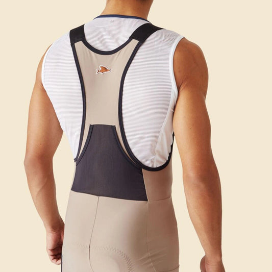 CAFE DU CYCLISTE Eva V2 Cycling Cargo Bib Short - Oyster Grey-Bib Shorts-