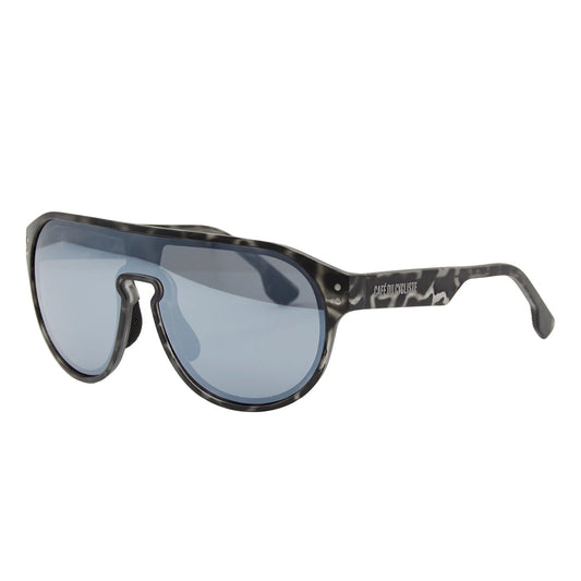 CAFE DU CYCLISTE Eyewear Gabin - Black Tortoise Frame Flash Argento/Fumo-Eyewear-3700955403112