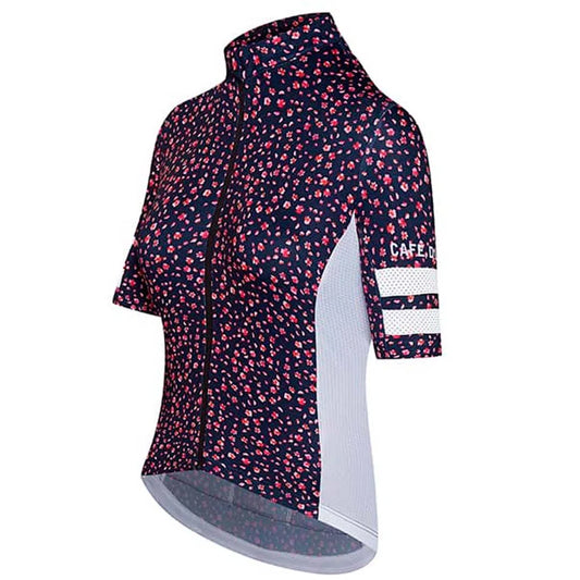 CAFE DU CYCLISTE Floriane Centifolia Women Jersey - Petunia-Women Jerseys-