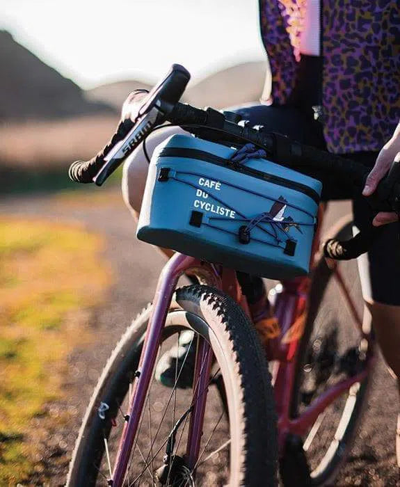 CAFE DU CYCLISTE Handlebar Bag - Blue | Velodrom Cycling Store CAFE DU CYCLISTE Handlebar Bag - Blue | Velodrom Cycling Store