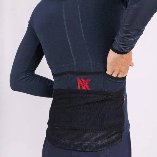 CAFE DU CYCLISTE Ingrid Long Sleeve Jersey - Navy-Long Sleeve Jerseys-3700955348444