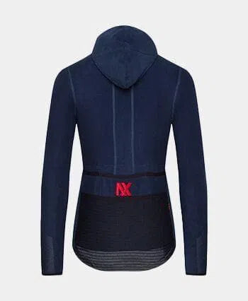 CAFE DU CYCLISTE Ingrid Long Sleeve Women Jersey - Navy-Women Long Sleeve Jerseys-