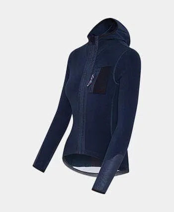 CAFE DU CYCLISTE Ingrid Long Sleeve Women Jersey - Navy-Women Long Sleeve Jerseys-