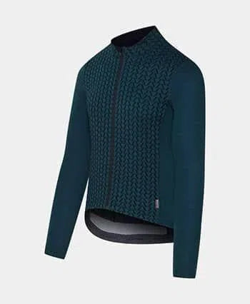 CAFE DU CYCLISTE Irma Woman Long Sleeve Jersery - Alpine Green-Women Long Sleeve Jerseys-