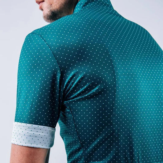 CAFE DU CYCLISTE Jersey Fleurette - Infinite Green-Jerseys-