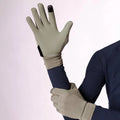 CAFE DU CYCLISTE Lightweight Cycling Gloves - Khaki-Gloves-3700955356081