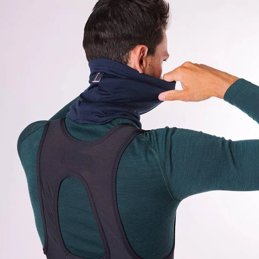 CAFE DU CYCLISTE Loulou Merino Neck Warmer - Navy-Neck Warmers-3700955348390