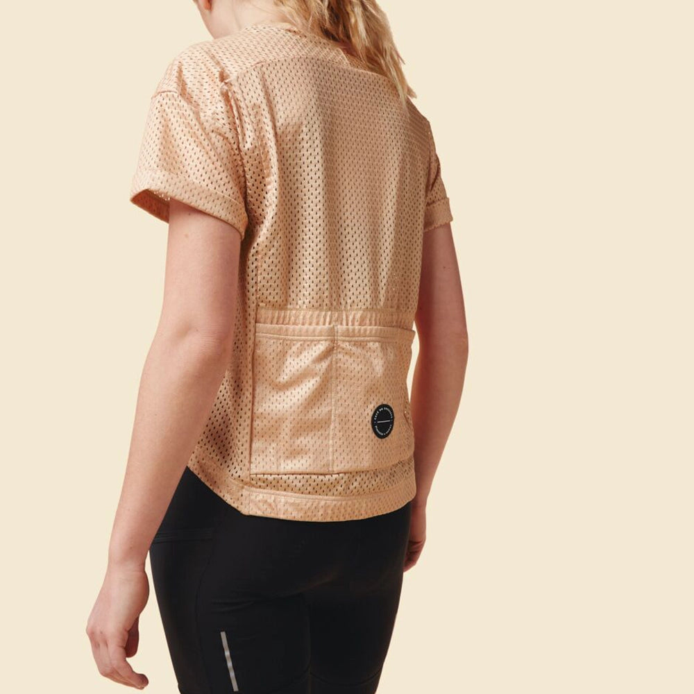 CAFE DU CYCLISTE Magalie Women Gravel Jersey - Apricot-Women Jerseys-