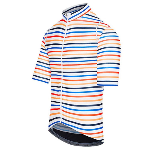 CAFE DU CYCLISTE Mona Jersey - Parasol Orange Blue-Jerseys-