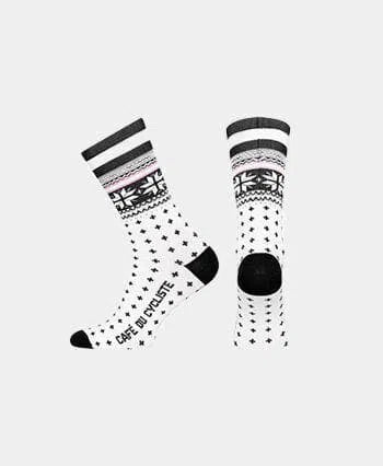 CAFE DU CYCLISTE Nordic Socks Merino - Black-Cycling Socks-