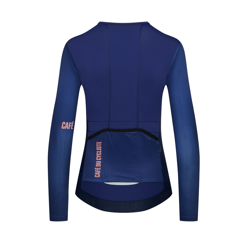 CAFE DU CYCLISTE Maillot Cycliste Femme Manches Longues Roxane CAFE DU CYCLISTE Maillot Cycliste Femme Manches Longues Roxane