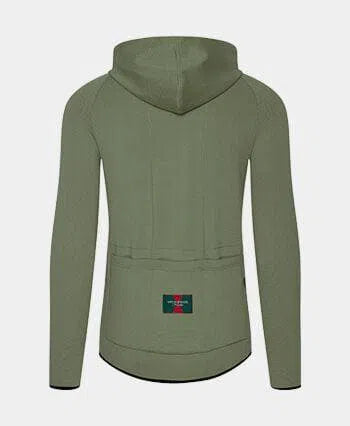 CAFE DU CYCLISTE Solenne Gravel Hoodie - Gunmetal Green-Long Sleeve Jerseys-
