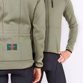 CAFE DU CYCLISTE Solenne Gravel Hoodie - Gunmetal Green-Long Sleeve Jerseys-3700955359853