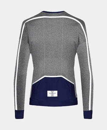 CAFE DU CYCLISTE Sylvie Long Sleeve Women Jersey - Grey-Women Long Sleeve Jerseys-