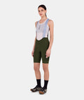 SANTINI Women Cargo Bib Shorts - Military Green