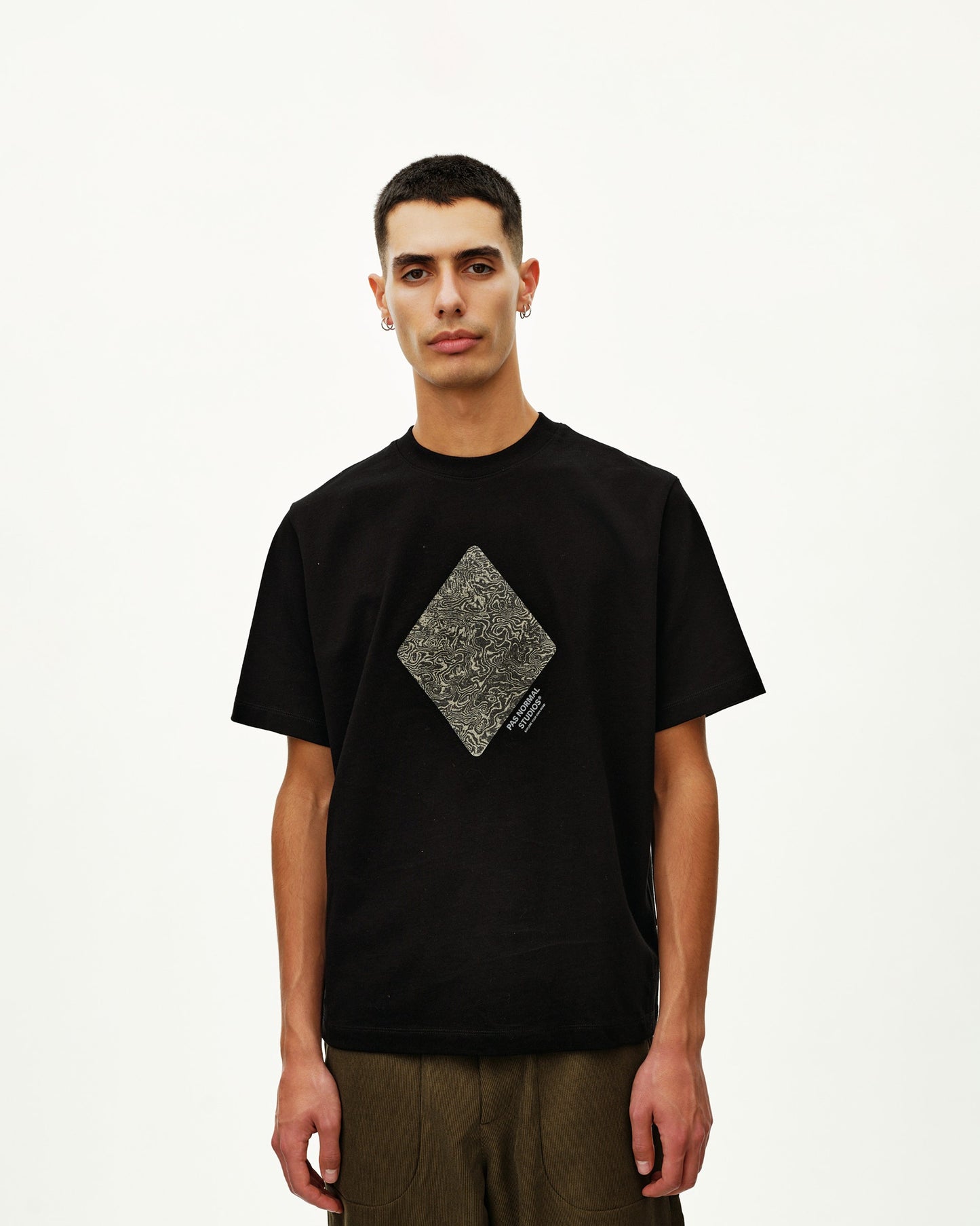 PAS NORMAL STUDIOS Off Race Graphic T Shirt - Black
