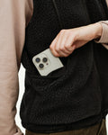 PAS NORMAL STUDIOS Dona Off Race Pile Fleece Chaleco de ciclisme - Negre