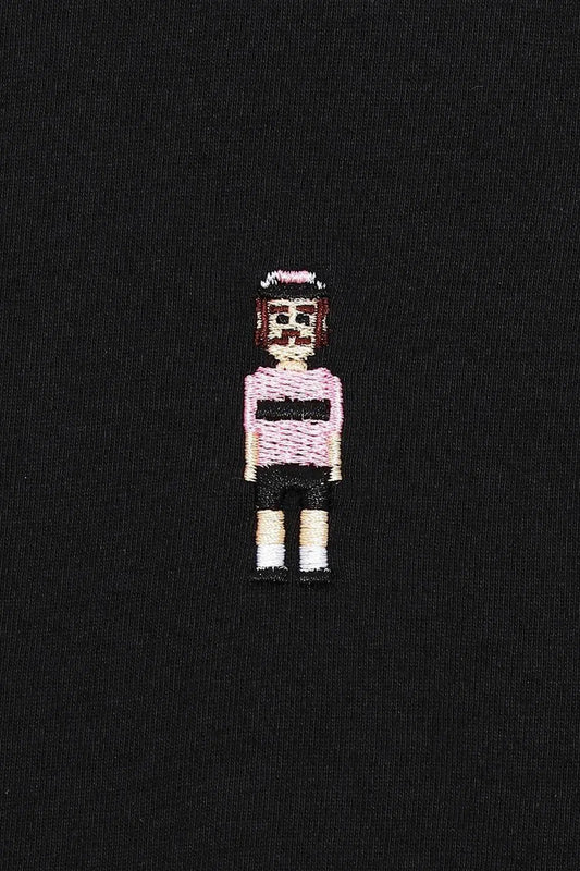 CIKKEL Maglia Rosa Tshirt - Black-T-Shirts-