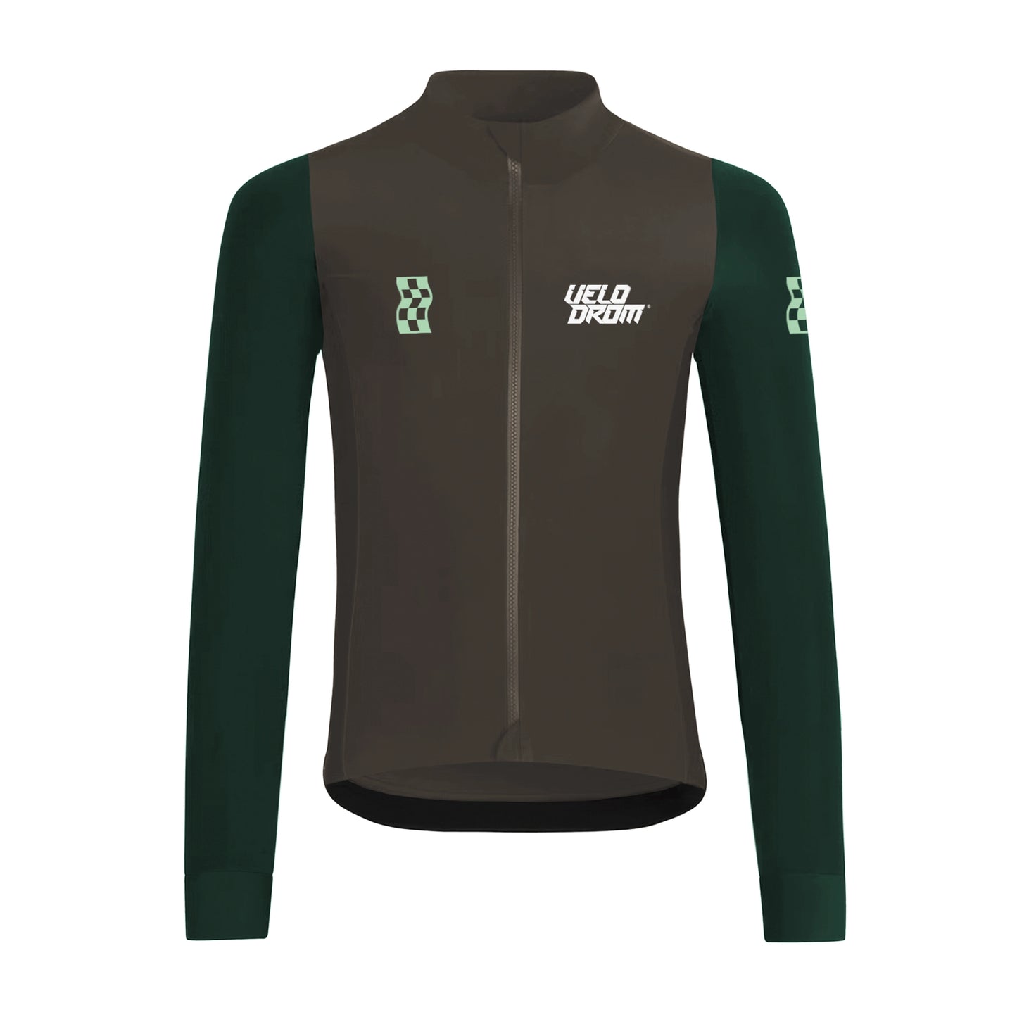 VELODROM RaceDay Thermal Langarmtrikot  - Dark Olive/Pine Groove Dual Sleeves