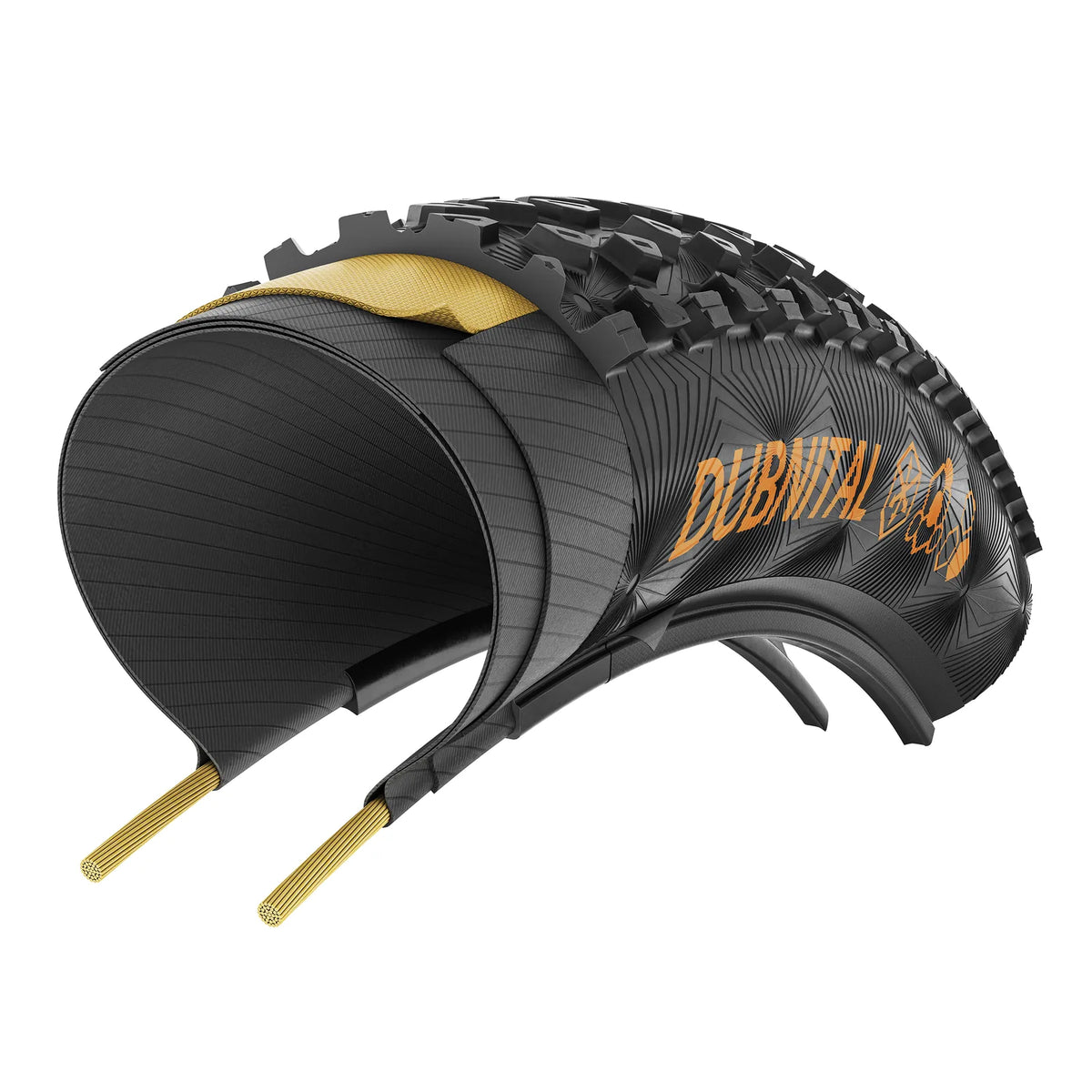 CONTINENTAL Dubnital Trail Rapid MTB Tyre - Black/Transparent