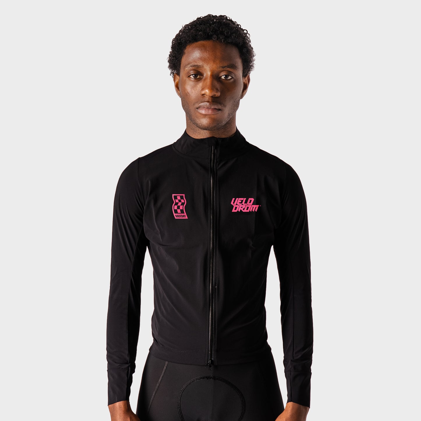 VELODROM RaceDay Light Jacket 3.0 - Black/Fade Pink
