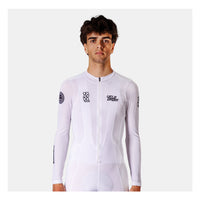 VELODROM Raceday 3.0 Thermal Light Long Sleeve Jersey - White/Black